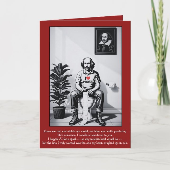 Funny poem Valentine Card Kort (Framsida)