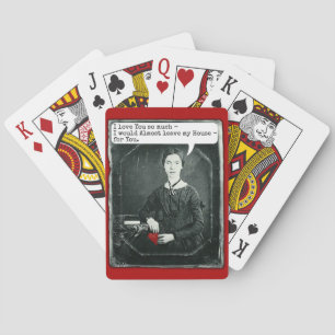 Funny Poet Emily Dickinson Valentindagen Spelkort