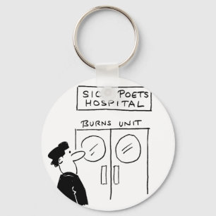 Funny Poet Hospital Tecknad Nyckelring