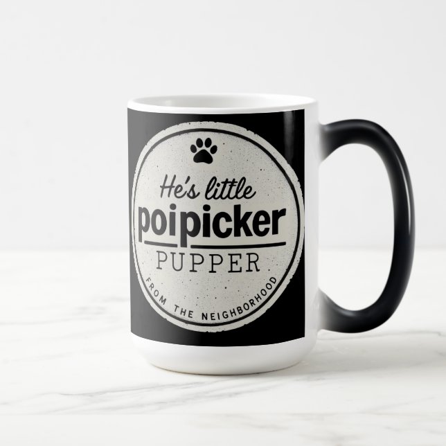 Funny Poipicker Pupper  | Unique Dog Lover Gift Magisk Mugg (Höger)