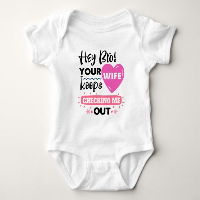 Funny pojke bro Wife T Shirt (Framsida)