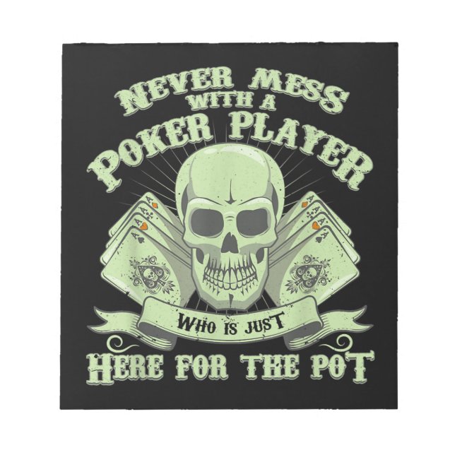 Funny Poker | Aldrig  med en spelspelare Anteckningsblock (Framsida)
