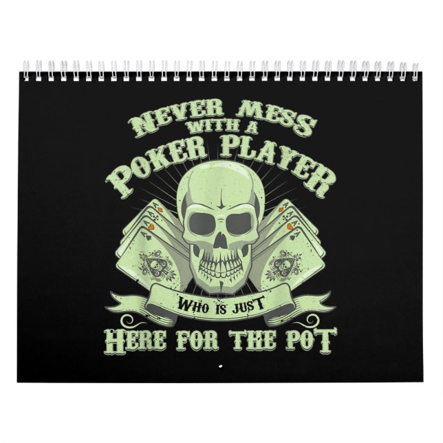 Funny Poker | Aldrig  med en spelspelare Kalender (Omslag)