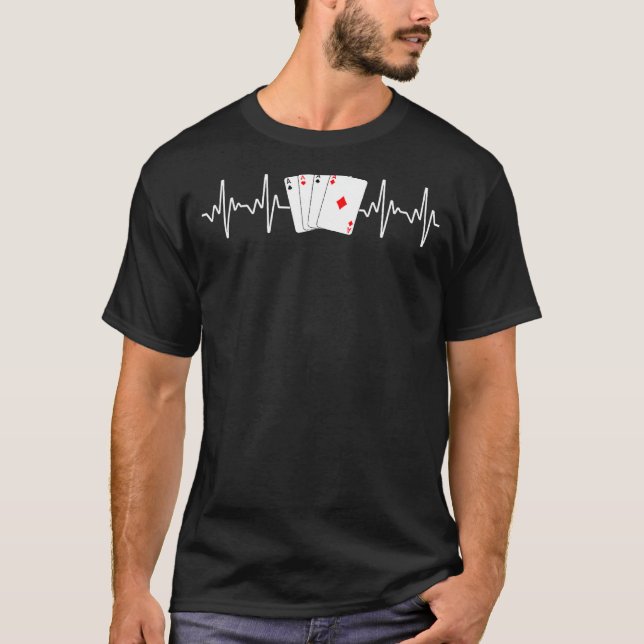 Funny Poker Älskare Design För manar Kvinnor Spela T Shirt (Framsida)