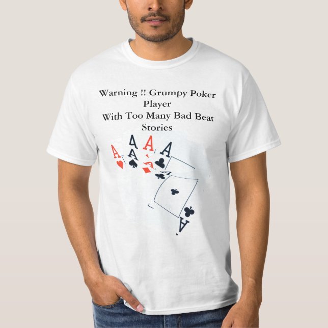 Funny Poker Bad Beat Story, Manar Tshirt T Shirt (Framsida)
