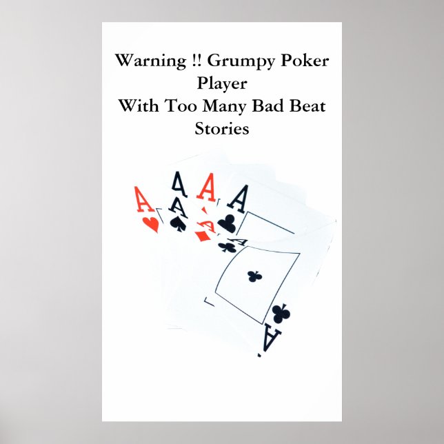 Funny Poker Bad Beat Story, Wall Poster (Framsidan)