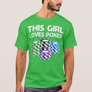 Funny Poker Designs For Girls Kids Casino Card Gam T Shirt