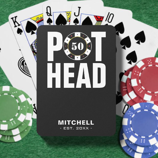 Funny Poker Humor Pot Head Casinokort (Funny Poker Humor Pot Head Poker Cards
)