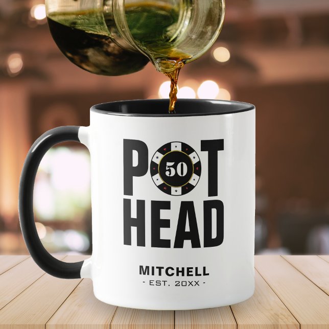 Funny Poker Humor Pot Head Mugg (Funny Poker Humor Pot Head Mug
)