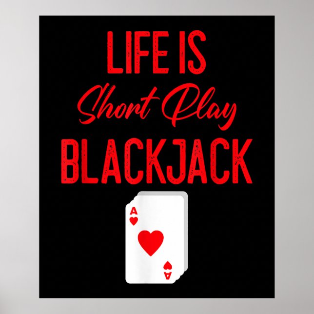 Funny Poker | Livet är Kort Play Blackjack Poster (Framsidan)