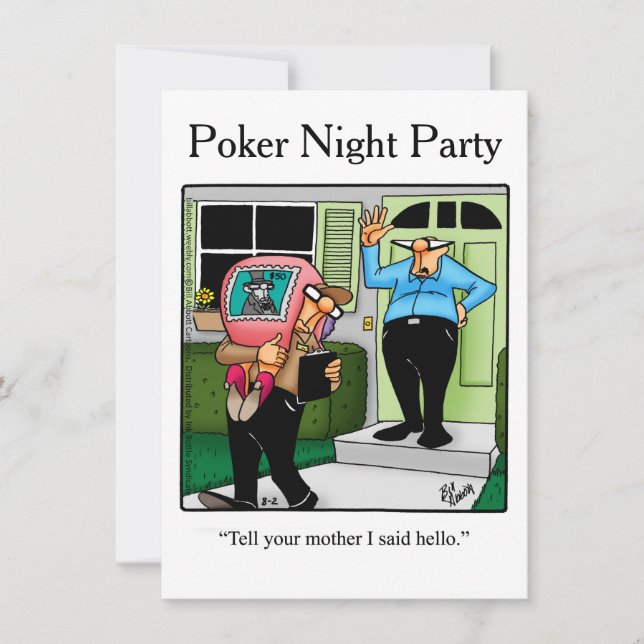 Funny Poker Natt Party-inbjudan Inbjudningar (Framsida)