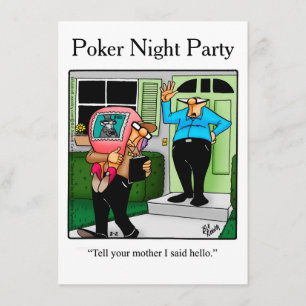 Funny Poker Natt Party-inbjudan Inbjudningar