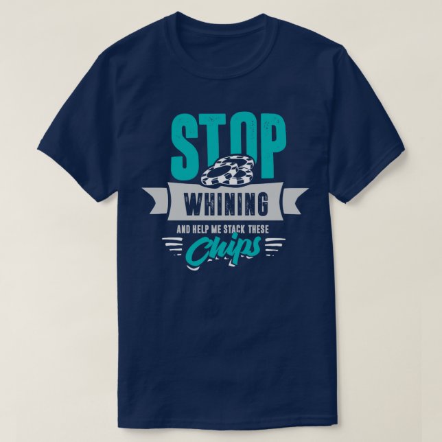 Funny Poker Player Spelare Casino Roulette Blackja T Shirt (Design framsida)