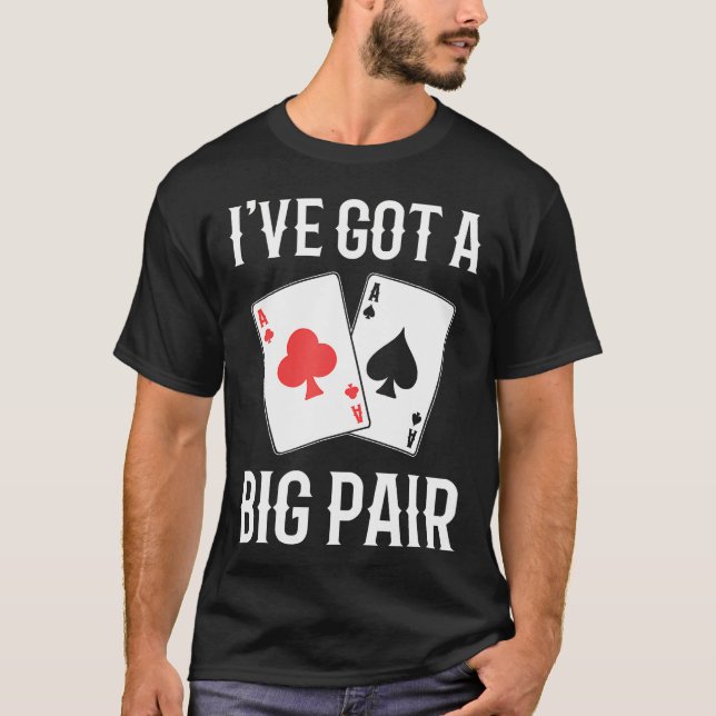 Funny Poker Player T Shirt (Framsida)