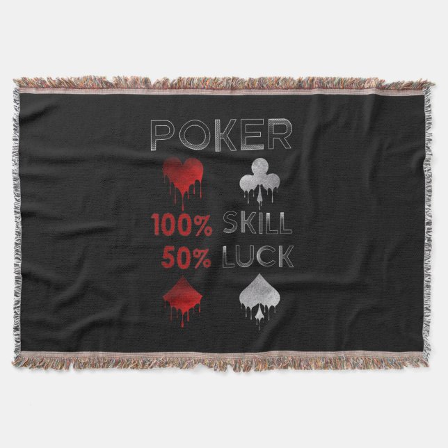 Funny Poker | Poker 100 % kunskap och 50 % Tur Filt (Framsidan)