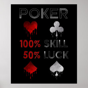 Funny Poker   Poker 100 % kunskap och 50 % Tur Poster