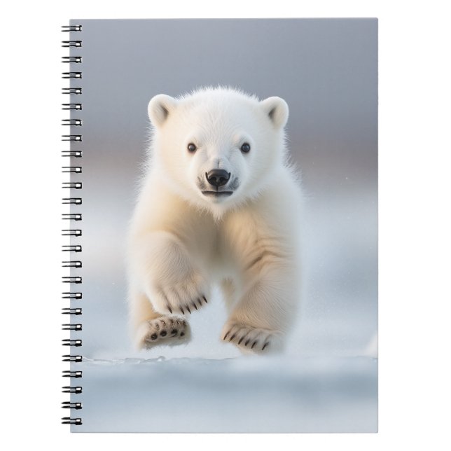 Funny Polar Bear Unge Anteckningsbok (Framsidan)