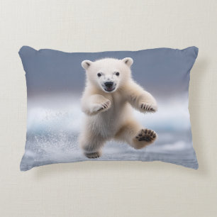 Funny Polar Bear Unge Prydnadskudde