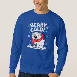 Funny Polar Beary Cold Christmas Lång Ärmad Tröja