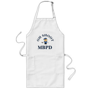 Funny Police Department Apron Långt Förkläde
