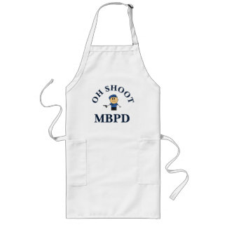 Funny Police Department Apron Långt Förkläde