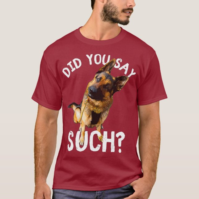 Funny polis K9 Unit German shepard som säger för T Shirt (Framsida)