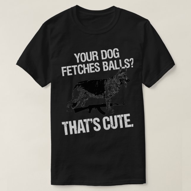Funny polis K9 Unit Hund German Shepherd Hund T Shirt (Design framsida)