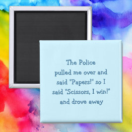 Funny polis Sten Pappra sax Fridge Magnet
