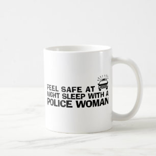 Funny polis Woman Kaffemugg