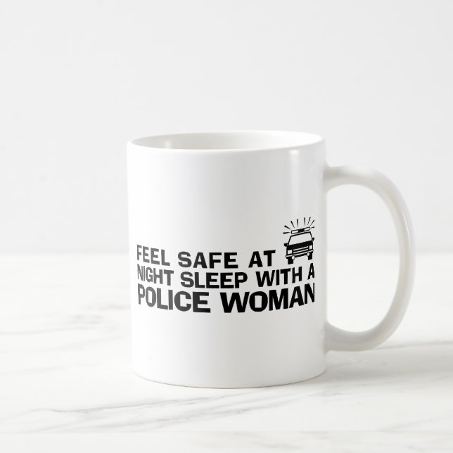 Funny polis Woman Kaffemugg (Höger)