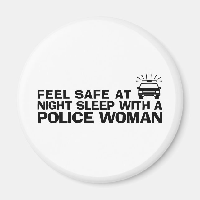 Funny polis Woman Magnet (Framsidan)