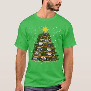 Funny polisbil Julgran Costume Police T Shirt