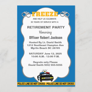 Funny polisman, inbjudan till Pension-partiet