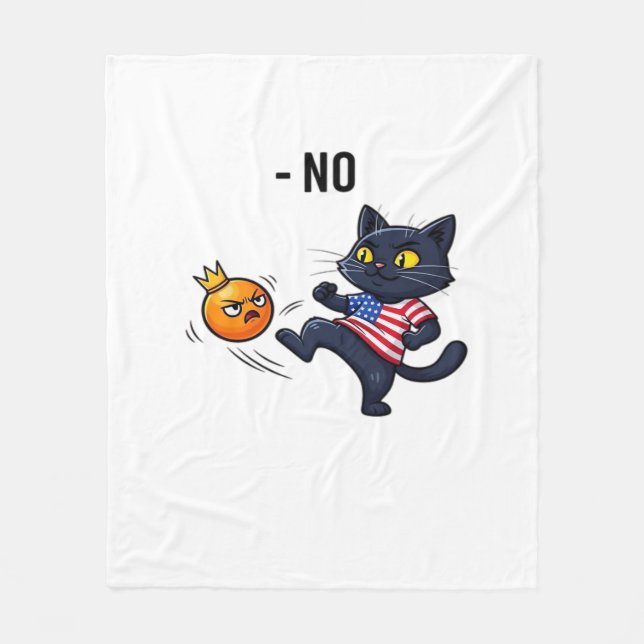 Funny Political Meme No Cat Design Fleecefilt (Framsidan)
