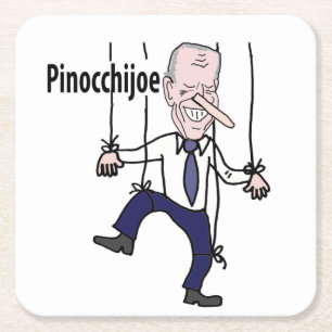 Funny politisk antiJoe Biden Pun Underlägg Papper Kvadrat
