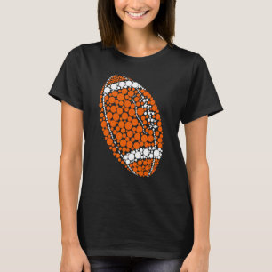 Funny Polka Dot Football Älskare Player Internatio T Shirt