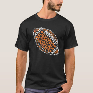 Funny Polka Dot Football Älskare Player Internatio T Shirt
