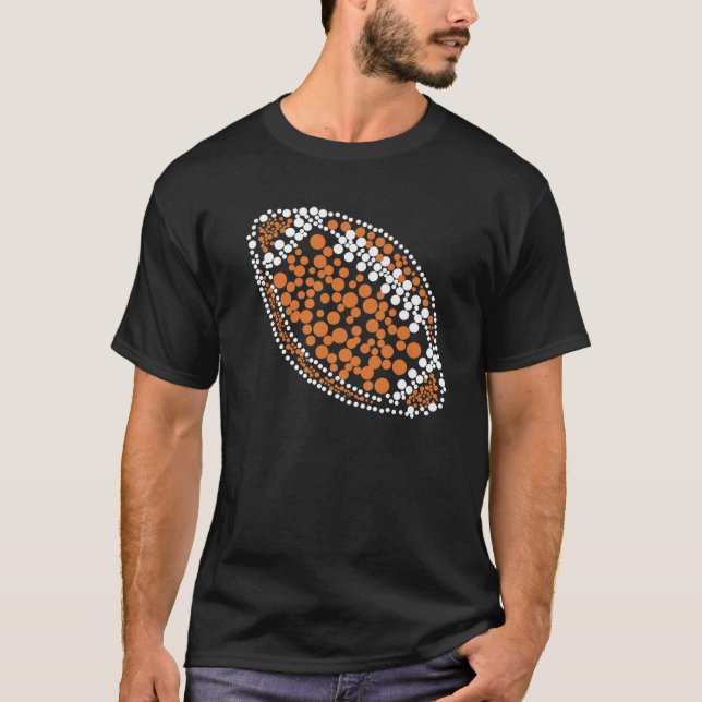 Funny Polka Dot Football Älskare Player Internatio T Shirt (Framsida)