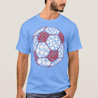 Funny Polka Dot Soccer Älskare Player Internatione T Shirt