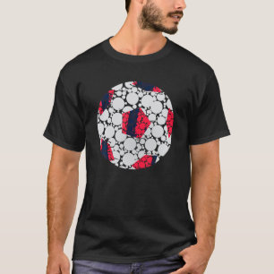 Funny Polka Dot Soccer Älskare Player Internatione T Shirt