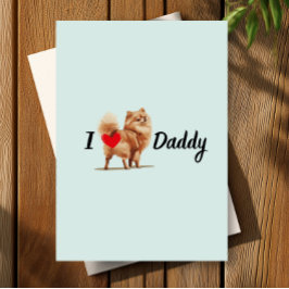 Funny Pomeranian Hund Bum Heart Fars dag Car Kort