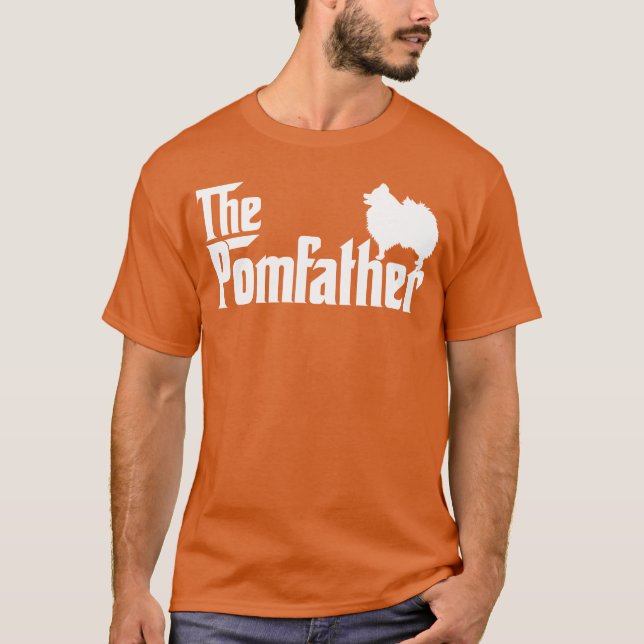Funny Pommern Far Dadhe Pom Far Hund retro T Shirt (Framsida)