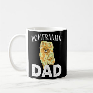 Funny Pommern Pappa Cute Kärlek Hundar Manar Far D Kaffemugg