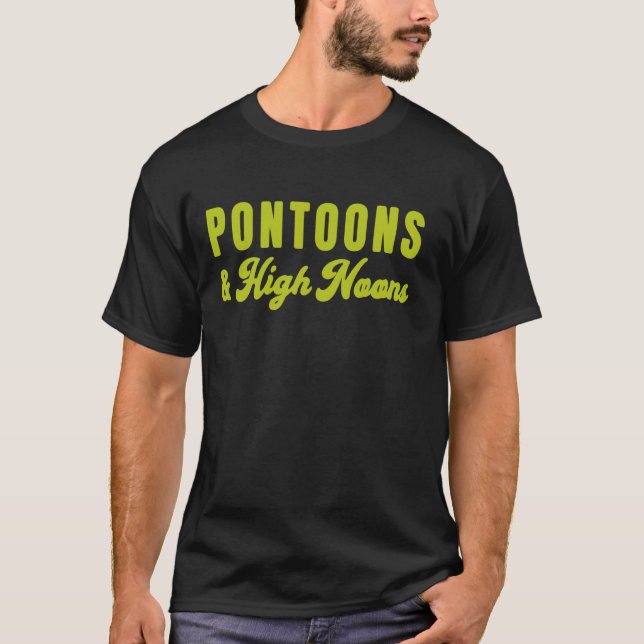 Funny Pontoon Boat, Sommar Vacation Party, Sjö Ri T Shirt (Framsida)