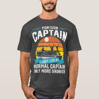 Funny Pontoon kapten Boat Sjö Boating Beer för T Shirt