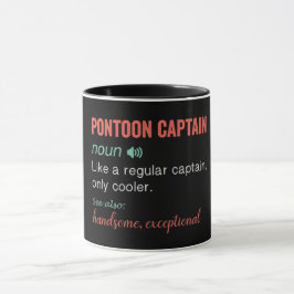 Funny Pontoon Kapten Definition Mugg