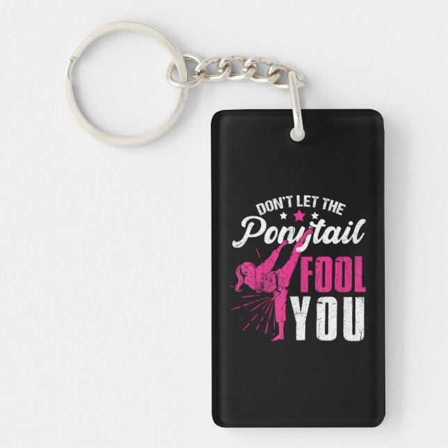 Funny Ponytail Girl Karate Taekwondo Judo (Framsidan)