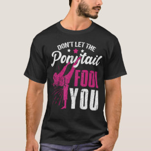 Funny Ponytail Girl Karate Taekwondo Judo Kickboxi T Shirt