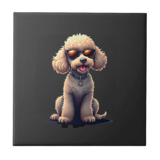 Funny Poodle Animal Lover Dogs Graphic Cute Dog Ow Kakelplatta