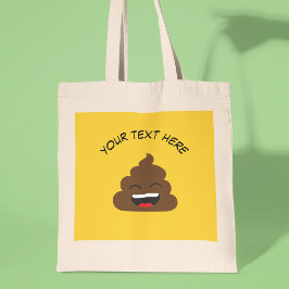 Funny Poop Emoji med Anpassningsbar Message Tygkasse